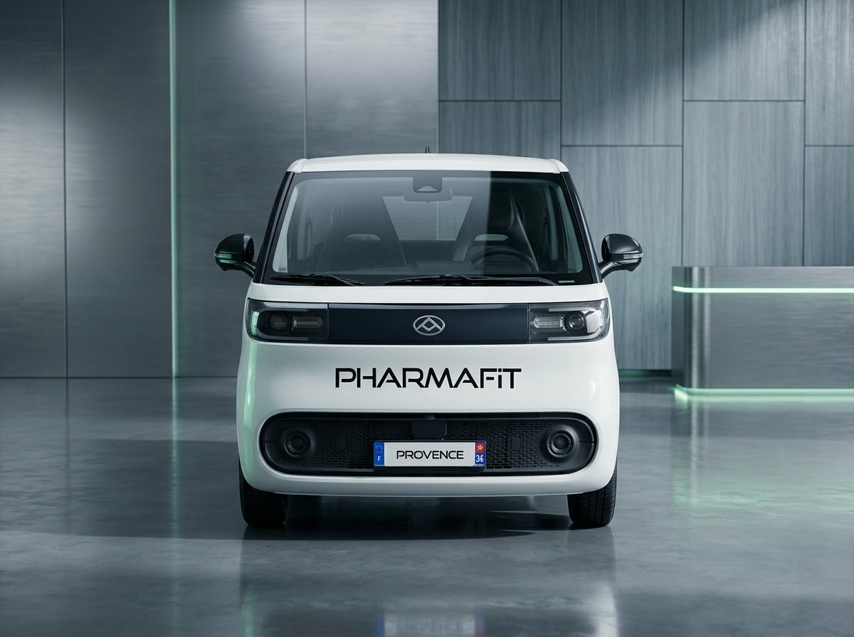 Camion de livraison Pharmafit immatriculé en Provence