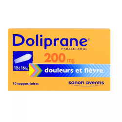 DOLIPRANE 200MG SUP BT10