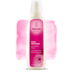 Lait corps soyeux Rose musquée Weleda - Flacon de&#x