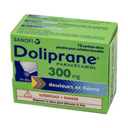 DOLIPRANE 300MG PDR SACH 12