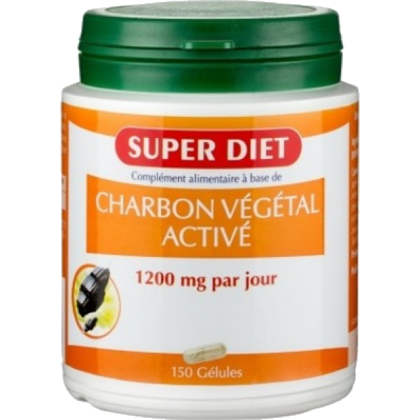 Charbon Vegetal Maxi Pot 150 Gélules Superdiet