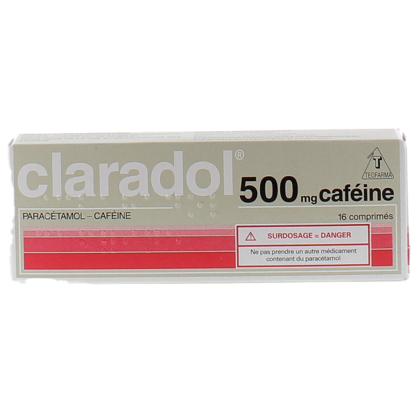 CLARADOL 500MG CAFEINE CPR 16