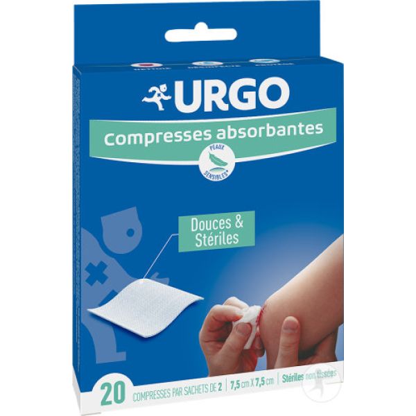 Urgo Compresses absorbantes 7,5cm x 7,5cm